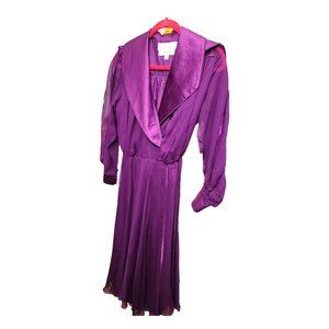 David Josef Neiman-Marcus Dress Vintage Purple Party Cocktail Size 4 JJ1693